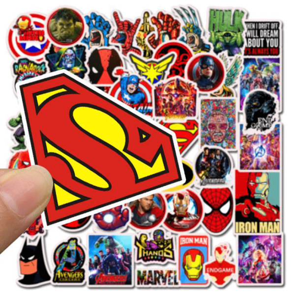 50 Stycken Marvel Stickers / Klistermärken 3-Pack
