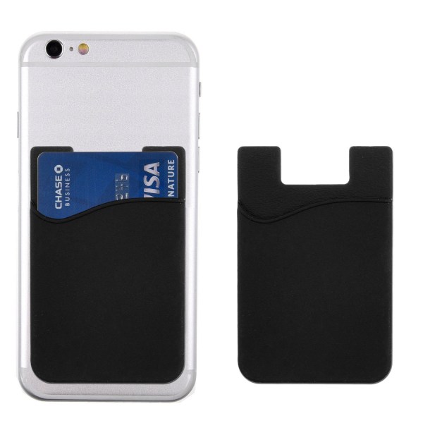 Universal Mobil plånbok/korthållare - Självhäftande Svart 10-Pack