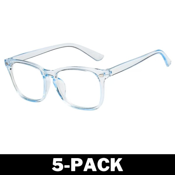 Bekväma Anti Blue Light Glasögon - Transparent 5-Pack