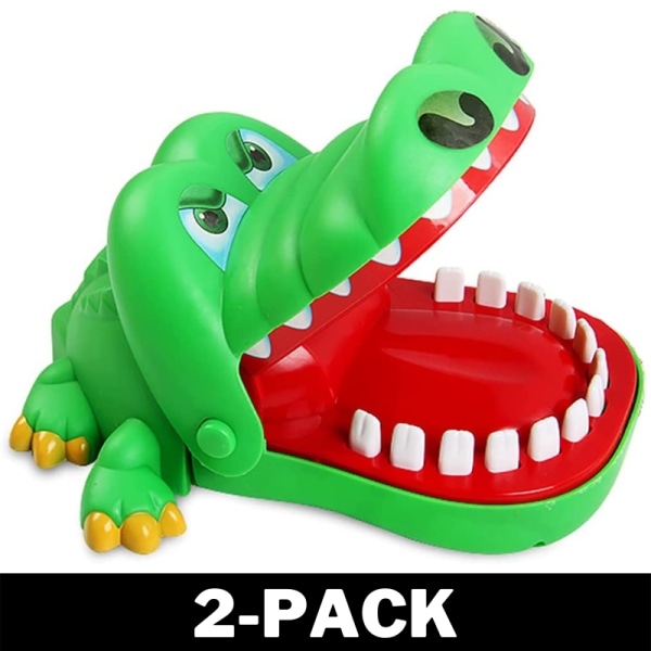 Stor Megahungrig Krokodil Tandläkarspel 2-Pack