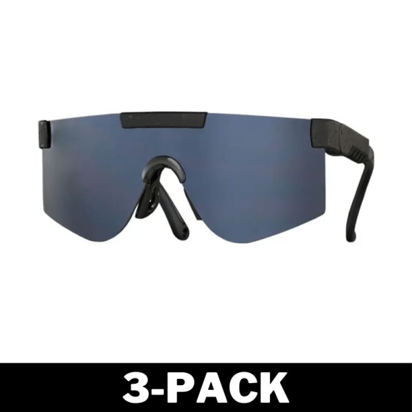 Sportsolglasögon för Barn - Polariserade All Black 3-Pack