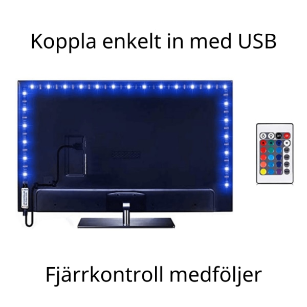 LED Ambiance Lights för Baksidan av TV 2 meter