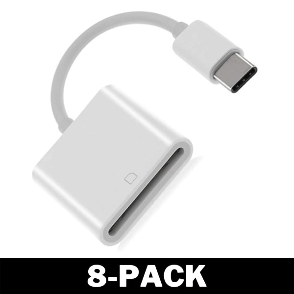 USB-C till SD Kortläsare Android Vit - SD Card Reader 8-Pack