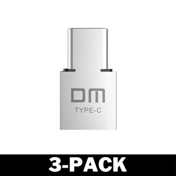USB-C Till USB Adapter Liten Supernabb Överföring 3-Pack