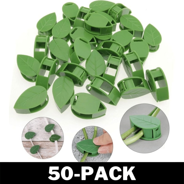 Självhäftande Växthållare - Smarta Osynliga Växtklämmor 50-Pack