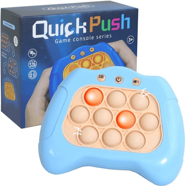 Pop-it Elektroniskt Spel - Fyra Spellägen - Ljusblå