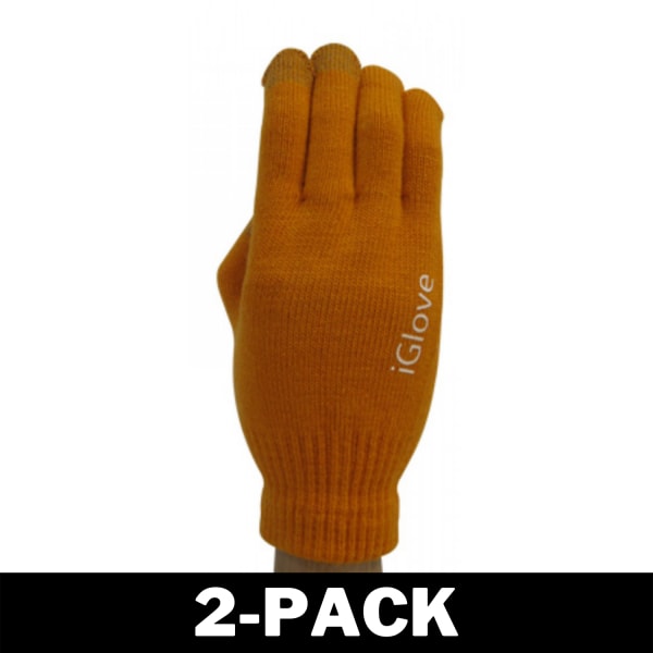 iGloves - Touchvantar / Touchhandskar Orange 2-Pack