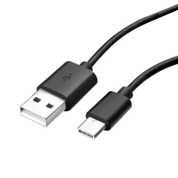 USB till USB-C Quick Charge Snabbladdare Kabel 1M Svart