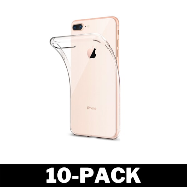 Genomskinligt Skal iPhone 7/8 Plus Transparent TPU 10-Pack