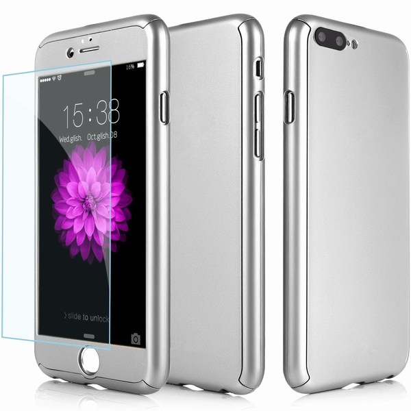 Exklusivt 360° iPhone 6/6s Skal + Skärmskydd Silver