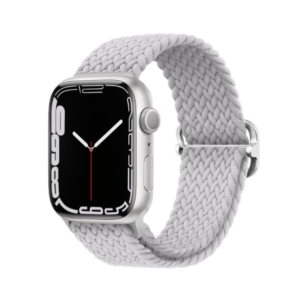 Flätat Armband för Apple Watch 42/44/45 mm Ljusgrå M 1-Pack