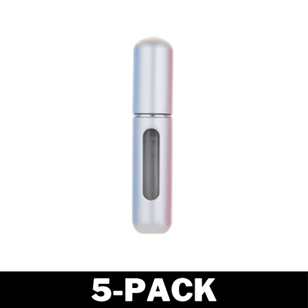 Refill Parfym Flaska Återfyllbar - Silver 5-Pack