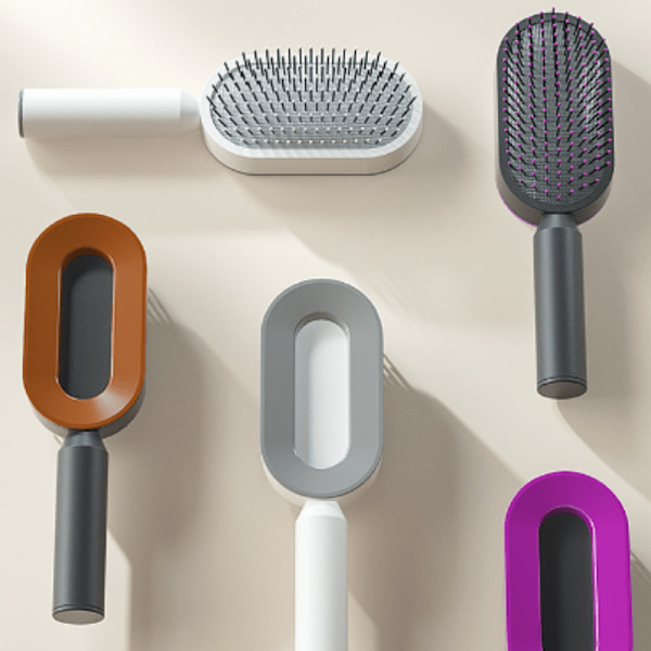 Hårborste + Hållare med Lyxig Design Vit 1-Pack