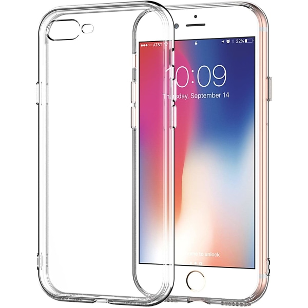 Genomskinligt Skal iPhone 7/8 Plus Transparent TPU 5-Pack