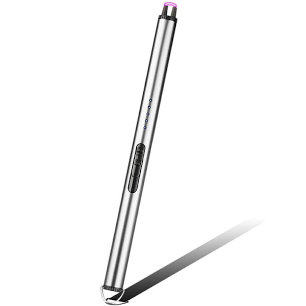 Elektrisk Tändare - Laddningsbar - Flera Metallic Färger Silver