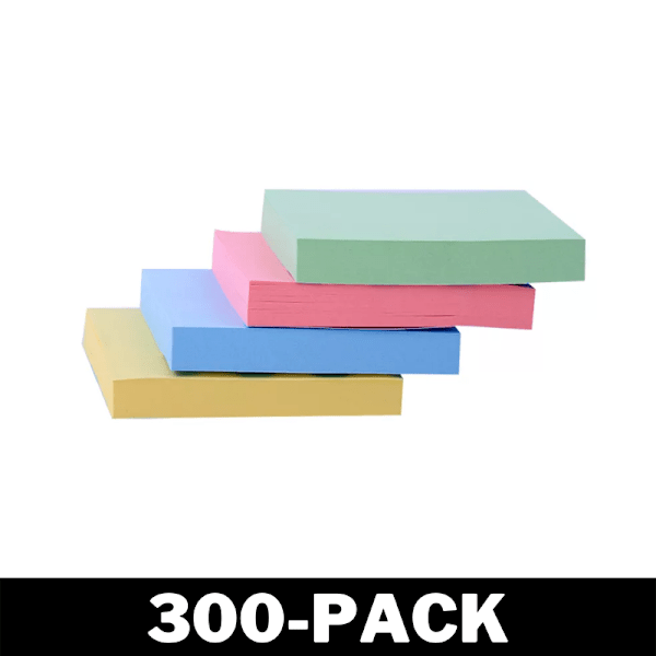 Självhäftande Notislappar - Sticky Notes Flerfärgade 300-Pack