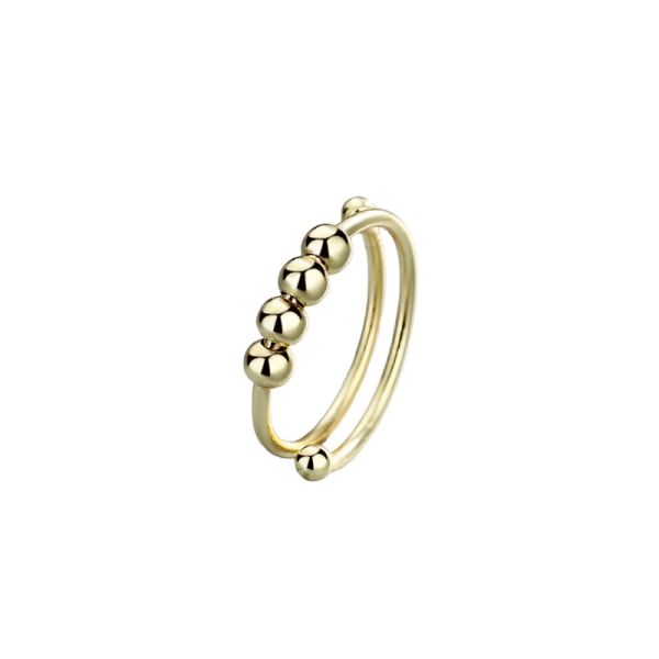 Coil Ring - Anti Stress Ring med Roterande Pärlor Guld 1-Pack