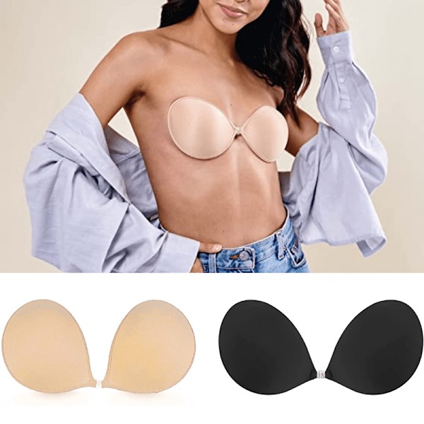 Osynlig Självhäftande BH - Perfekt till klänning - A-Kupa Beige
