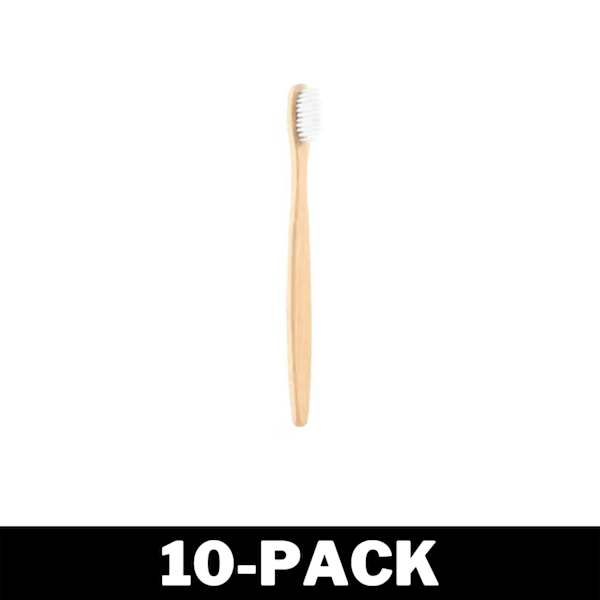 Bambutandborste - Högkvalitativ Tandborste i Bambu 10-Pack