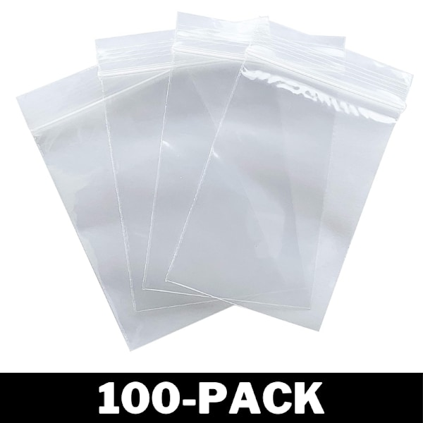 Flerpack Blixtlåspåsar - 7,5x8,5 cm Genomskinliga 100-Pack