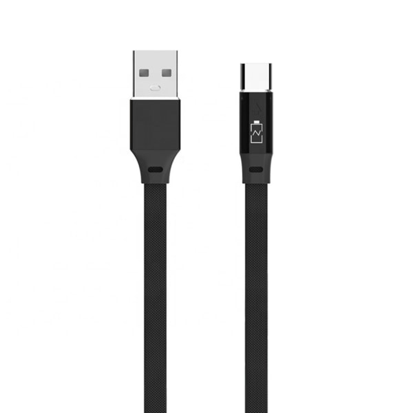 USB-C Laddkabel Quick Charge med Indikator 1M Flera Färger Svart