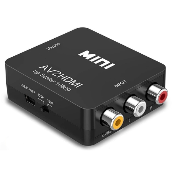 RCA till HDMI Converter / Konverterare Svart 2-Pack