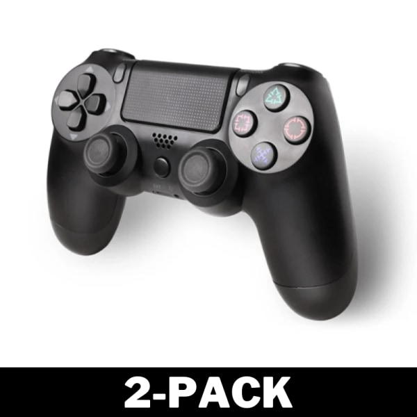 PS4 Handkontroll med Kabel - Doubleshock 4 Svart 2-Pack