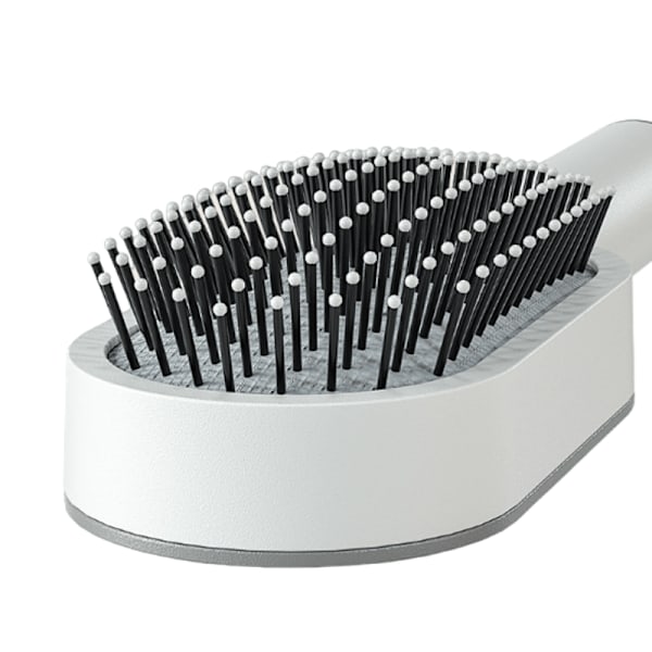 Hårborste + Hållare med Lyxig Design Vit 2-Pack
