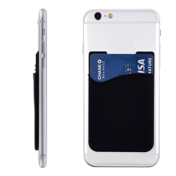 Universal Mobil plånbok/korthållare - Självhäftande Svart 1-Pack