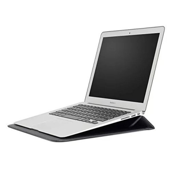 Stilrent Läderfodral 11 Tum Datorfodral Laptop / Macbook Svart