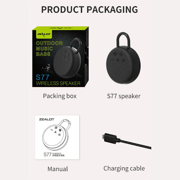 Högkvalitativ Trådlös Högtalare - Perfekt till stranden 1-Pack