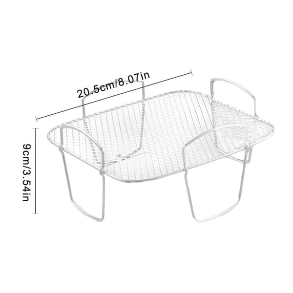 Tørrestativ til Airfryer, Airfryer-stativ med justerbar højde, 304 rustfrit stål grill Airfryer-tilbehør, robust og rustfrit