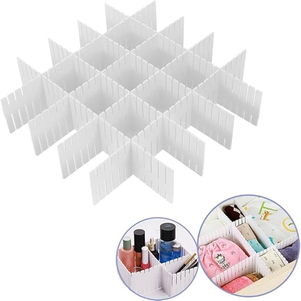 8st DIY Plastlåda Organizer Justerbara Lådavdelare för