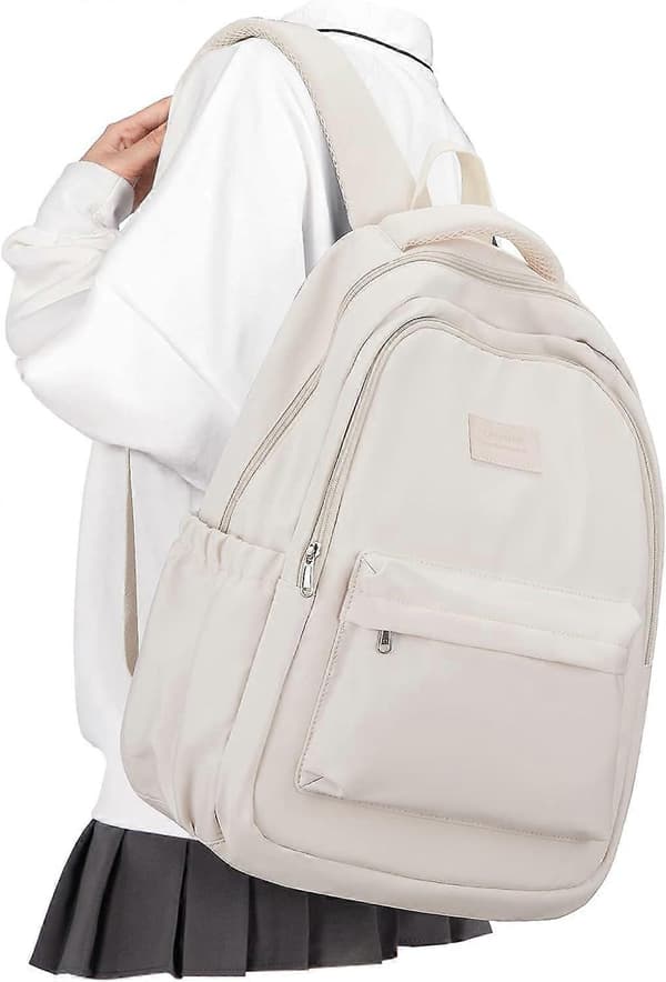 Lättvikts Laptop Ryggsäck för Dam 20L, Beige