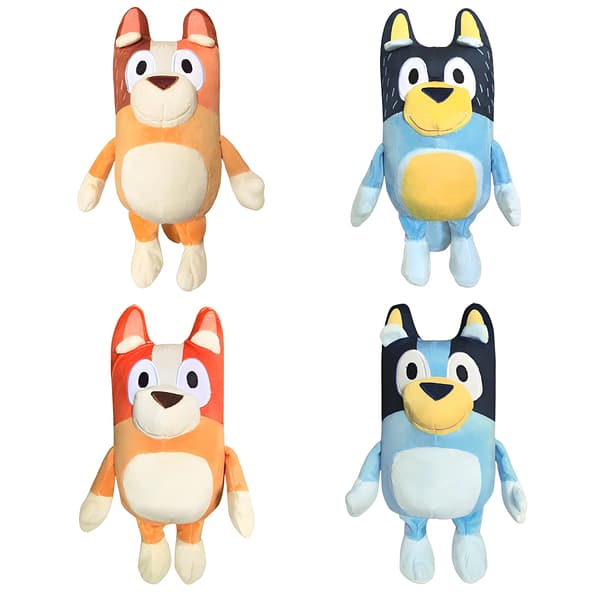 Bluey Plyslegetøj 28CM Bingo Bandit Chilli Anime Figur Familiemedlemmer Udstoppede Dyr Model Dukker Børnegave 4