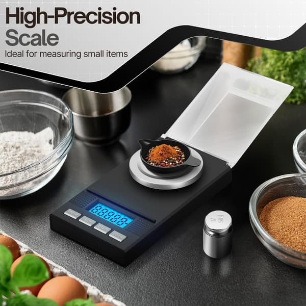 50g/0.001g presisjon digitalvekt, mikrogramvekt, elektronisk vekt, milligramvekt 11.5*6.5*1.7cm
