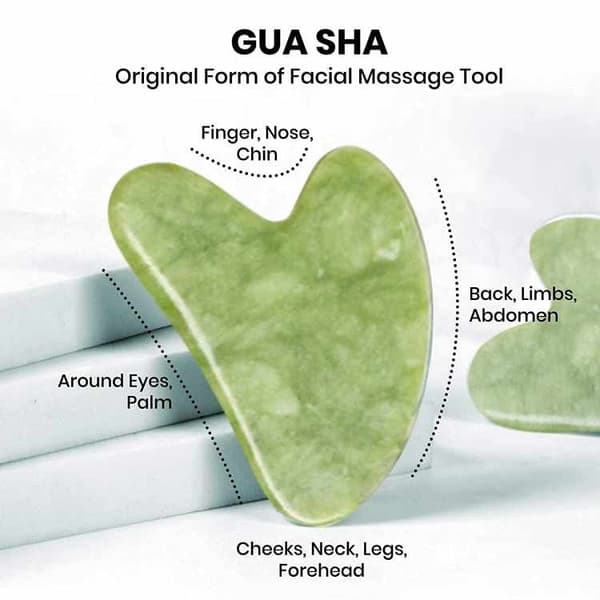 Gua Sha Massage Kit Stor Avanceret - Grøn Grön 160