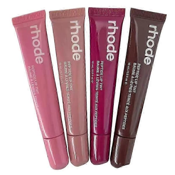 4 stk Rhode Lip Balm Lip Gloss Langvarig Fugtgivende Peptid Læbebehandling 10 ml / 0,3 fl oz
