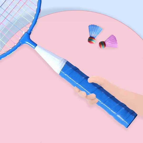 Badmintonracketset för barn med 2 racketar, 4 badmintonbollar och bärväska