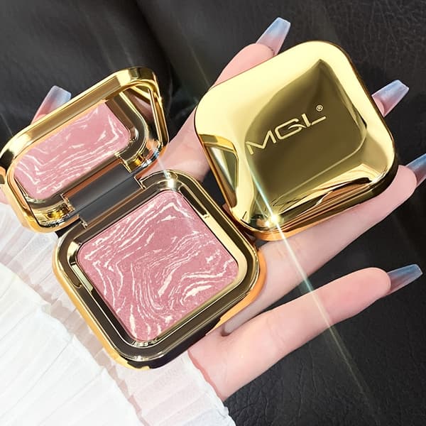 Mat Lilla Blush Palette til Kvinder, Lavmættet Pudderblush med Satinfinish og Highlighter til Naturlig Makeup 3