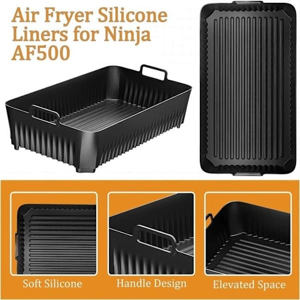 Airfryer tilbehør, airfryer forme til Ninja Foodi Flex 10.4 L AF500EU, silikone tilbehør til airfryer, silikoneforme til airfryer.
