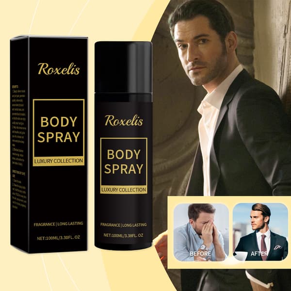 Roxelis Body Spray til Mænd Langvarig Let Duft Frisk Duft Hals og Håndled Niche Mild Bærbar Parfume