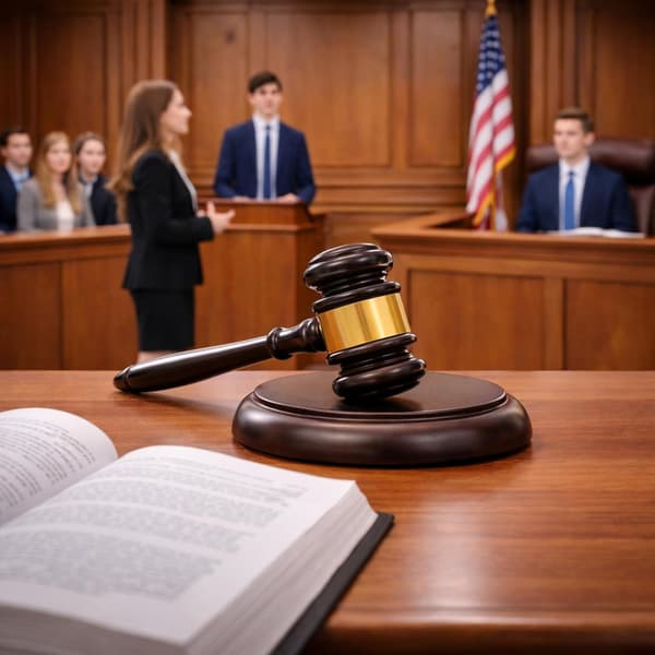 Tregavel med lydblokk for advokat, dommer, auksjon, håndverk, god