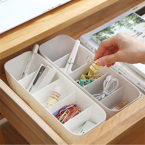 2-delt skuffeorganizer til undertøj, plastik undertøjsorganizer, stabelbare skuffeorganizers lavet af PP-plast