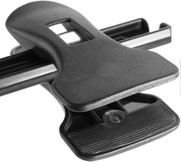 Sorte plastikbøjler med justerbare clips til bukser og nederdele 35 cm, sæt med 10
