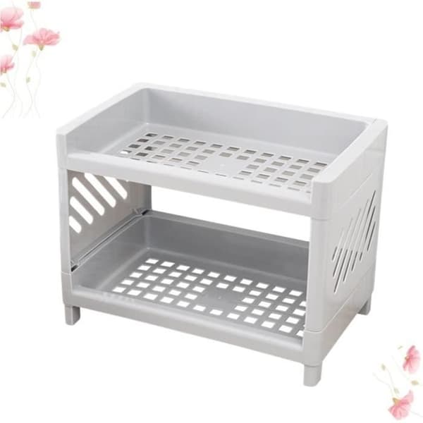 Krydderihylde Mini Køkken Opbevaringshylde Dobbeltlag Krydderier Diverse Organizer Til [Z2544]