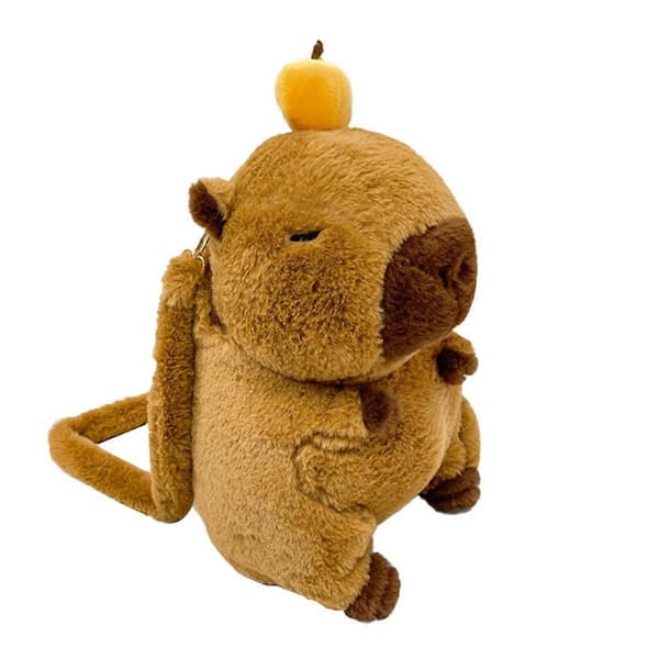 Kawaii Capybara Plysch Ryggsäck Mini Väska Axelväska Barn