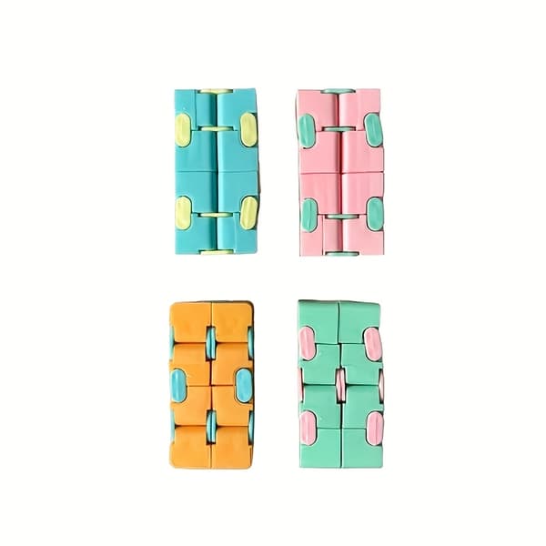 Infinity Cube Fidget Legetøj, Sammenfoldelig Flip Puzzle Cube til Stresslindring, Håndholdt Skrivebord Sanselegetøj, Blandede Farver, Gave til Børn og Voksne 1pcs