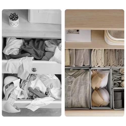 Lådorganiseringsset – 6 förvaringslådor för underkläder och accessoarer