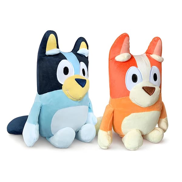 Bluey Plyslegetøj 28CM Bingo Bandit Chilli Anime Figur Familiemedlemmer Udstoppede Dyr Model Dukker Børnegave 4